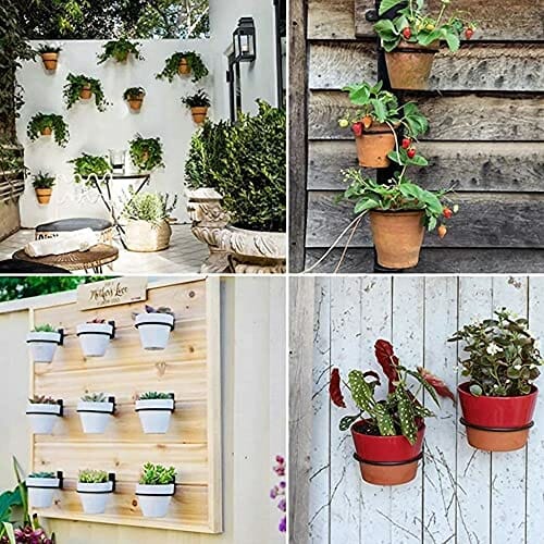 3 sztuki metalowych klamer do doniczek i doniczek, do montażu na ścian - obrazek 3