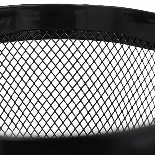 Relaxdays Kosz do Przechowywania, 70% Stal 30% Drewno, Czarny, 17,5 x 26 x 24,5 cm - obrazek 2