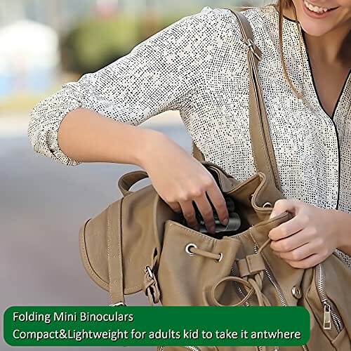 Qiaonato Lornetka dla dorosłych i dzieci, 8 x 21, mała lornetka, lekka lornetka do obserwacji ptaków, mistrzostw świata w piłce nożnej, wędrówek, polowań, zwiedzania polowań, nakłuwania polowego - obrazek 4