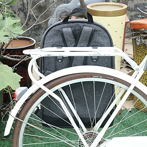 TOURBON duży nylonowy klips na rowery torby rowerowe plecak torba na laptopa - czarny - obrazek 4