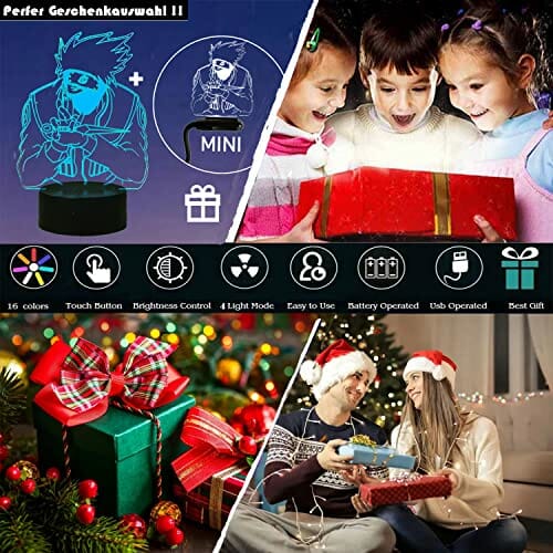 hippuden Legendy Hatake Kakashi 7 zmieniających się kolorów, figura nocna 3D, kreatywna, profesjonalna lampka do sypialni, latarnia, fanów, chłopców, mężczyzn, małych syn, urodziny, zabawka bożonarodzeniowa, prezent - obrazek 6