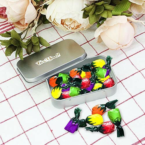 GOLRISEN Pudełkowe puszki, metalowe prostokątne małe pojemniki do przechowywania, 12 szt. mini przenośne pudełko, organizer domowy z pokrywkami do przechowywania małych przedmiotów (9,5 x 6,3 x 2 cm) - obrazek 4