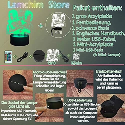 Nowość Hatake Kakashi Uzumaki Uchiha Sasuke Haruno Sakura Anime Sakura Nara Shikamaru lampa biurkowa z 7 zmieniającymi się kolorami RGB lampka nocna chłopiec chłopiec chłopiec Boże Narodzenie dekoracja prezent - obrazek 5