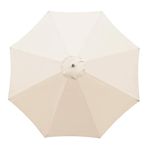 3 m Terrassenschirm, Ersatz-Baldachin, große 8 Rippen, Schirmabdeckung, Baldachin, Outdoor-Tischmarktschirm, Ersatz für Hof, Garten, Strand, Pool, Deck (nur Baldachin), beige