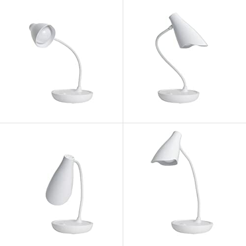 Unilux Bezprzewodowa lampa biurkowa LED Ukkky, 3 baterie AAA, ładowanie przez USB i ściemniacz dotykowy, biała - obrazek 3