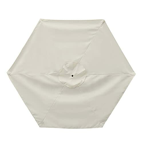 3 m Terrassenschirm, Ersatz-Baldachin, große 8 Rippen, Schirmabdeckung, Baldachin, Outdoor-Tischmarktschirm, Ersatz für Hof, Garten, Strand, Pool, Deck (nur Baldachin), beige - obrazek 2