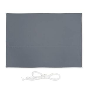 Relaxdays Sonnensegel rechteckig, 2,5 x 3,5 m, wasserabweisend, UV-beständig, mit Spannseilen, Terrasse, Balkon, grau