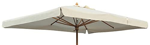 BricoShopping® Ersatzplane für Sonnenschirm für Garten mit Mittelpfosten 300 g/m², wasserdicht, New 2023 mit verstärkten Taschen 6 oder 8 Lamellen oben Abdeckung gewebt mit Airvent (Mt 3 x 2)