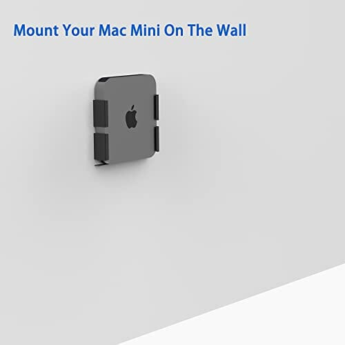Hikig Mac Mini Mount, niestandardowy metalowy uchwyt na Mac Mini, uchwyt ścienny, uchwyt pod biurkiem, uchwyt VESA do Mac Mini, kompatybilny z Mac Mini 2010 Mac Mini - 2022 M1 Mac Mini, ze śrubami do płyt kartonowo-gipsowych, kotwami, śrubami VESA - obrazek 5