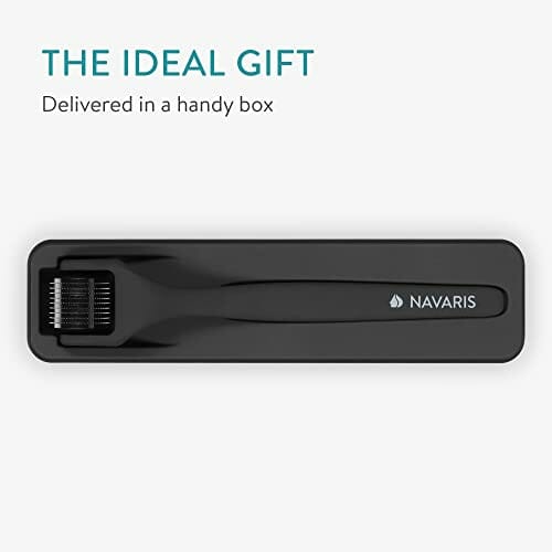 Navaris Wałek do brody - narzędzie do pielęgnacji porostu włosów na twarzy dla mężczyzn do włosów na twarzy - dermaroller dla mężczyzn do włosów na twarzy z pudełkiem do przechowywania - obrazek 6