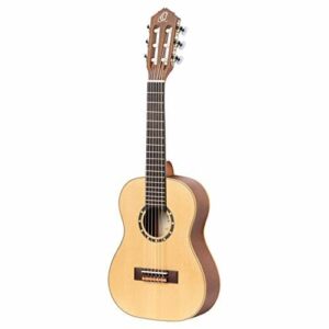 Ortega Guitars Gitara koncertowa w rozmiarze 1/4 – dla leworęcznych – seria rodzinna – łącznie z torbą Gigbag – mahoń/koc świerkowy (R121-1/4-L)