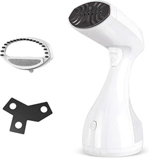 HOMEASY Prasownica parowa 1500 W, szczotka parowa 280 ml, żelazko parowe do ubrań, szybkie nagrzewanie w czasie podróży i w domu, kolor biały