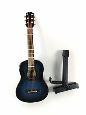 ALANO Miniaturowa gitara miniaturowa ornamenty instrument muzyczny dekoracja prezent