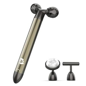 Wotocare ''3 w 1'' Elektryczny masażer do twarzy Beauty Bar - ujędrnianie twarzy i działanie przeciwzmarszczkowe - lifting twarzy dla wszystkich obszarów - czoło, policzki, oczy, nos, szyja, ramiona - czarny.