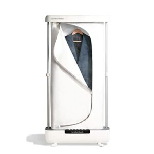 Hamilton Beach Steam & Dry Styler, automatyczna parowarka, prostownica parowa, prosta obsługa, 5 programów, funkcja suszenia, oszczędność miejsca, przenośny stojak na wodę 380 ml, 25 g/min (EP1146-CE)