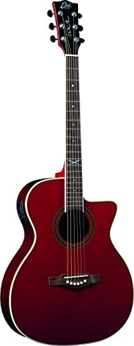 Eko GUITARS - NXT A100CE SEE THROUGH RED, Gitara akustyczna, Mahoń dol
