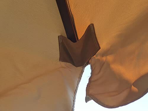 BricoShopping® Ersatzplane für Sonnenschirm für Garten mit Mittelpfosten 300 g/m², wasserdicht, New 2023 mit verstärkten Taschen 6 oder 8 Lamellen oben Abdeckung gewebt mit Airvent (Mt 3 x 2) - obrazek 3