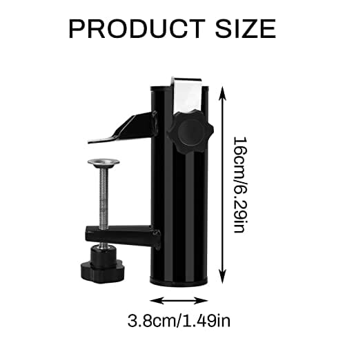 Terrassenschirm Klemme Schirmständer Feste Clip Schirmständer Für Balkon Strand Schirmhalter Klemme Sonnenschirm Halterung Sonnenschirm Befestigung Für Geländer Zaun Deck Dock Und Terrasse(Schwarz) - obrazek 7