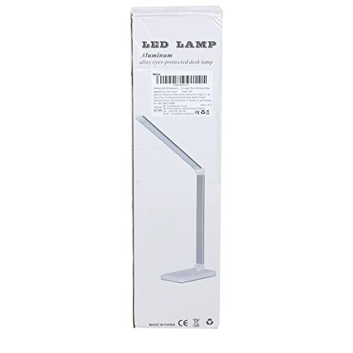Wilktop Lampa biurkowa LED, ściemniana lampa stołowa 6 W, bezprzewodowe ładowanie i port ładowania USB, ochrona oczu, lampa do czytania, 10 poziomów jasności, 5 kolorów paneli dotykowych, lampa stołowa dla czytelników - obrazek 4
