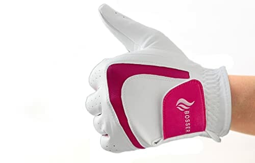BOSSER Damskie rękawice golfowe ze skóry i elastanu dla lewej dłoni (praworęcznych), ergonomiczne - obrazek 2