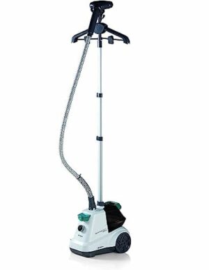 Ariete 6248, Garment Steamer Profesjonalny, Prasownica Pionowa z płytą Stal nierdzewna, 4 Poziomy Pary, Ciągły parowy, Pręt teleskopowy, Zbiornik 3 l, Akcesoria w zestawie: Biały