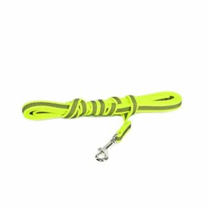 Julius-K9 Color & Gray smycz Super-Grip z uchwytem, 14 mm x 3 m, neonowo-szara, 101 g