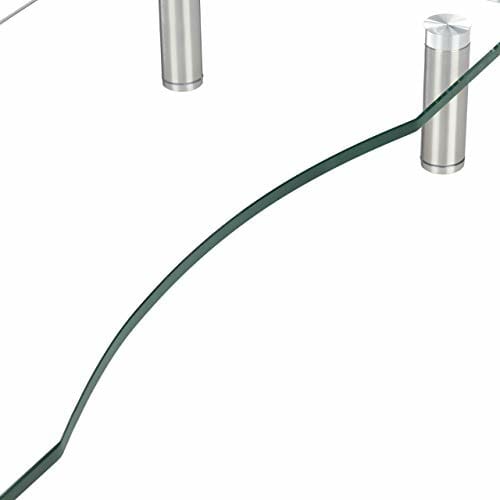 Relaxdays Podstawka pod monitor ze szkła, nakładka na telewizor, stojak na notebooka z regulacją wysokości 9 - 11 cm, szer. x gł.: 56 x 24 cm, przezroczysta - obrazek 2