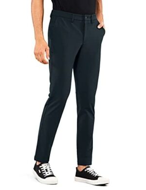 CRZ YOGA Męskie elastyczne spodnie golfowe slim fit szybkoschnące wodoodporne spodnie robocze na co dzień