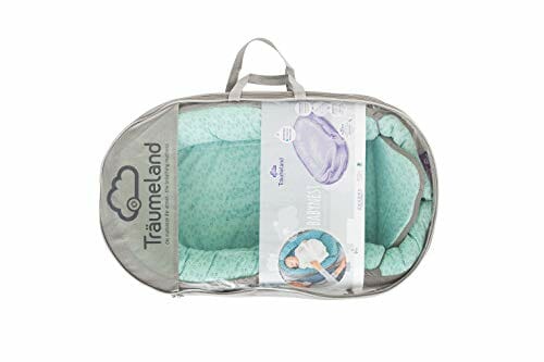 Träumeland Home – oddychające gniazdo z wysokiej jakości materacem i przepuszczającym powietrze wstawką, wzór: koła miętowe - obrazek 8