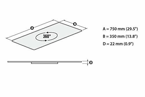 Meliconi 469105 75 x 35 cm Rotobase Elite L stojak do telewizora - czarny - obrazek 3