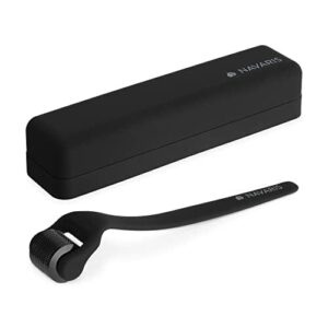 Navaris Wałek do brody - narzędzie do pielęgnacji porostu włosów na twarzy dla mężczyzn do włosów na twarzy - dermaroller dla mężczyzn do włosów na twarzy z pudełkiem do przechowywania