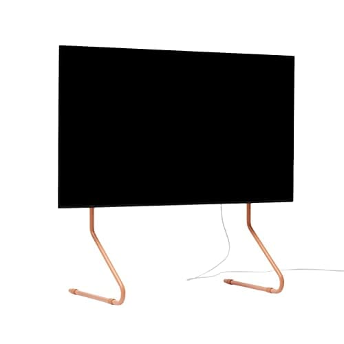 Pedestal Sway stojak pod telewizor o przekątnej od 40 do 70 cali | wysokiej jakości podstawka pod telewizor do salonu | wysoki stojak na telewizor | wyjątkowy stojak na telewizor | podwyższenie telewizora (różowy) - obrazek 3