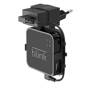Blink Sync moduł montaż ścienny wieszak BECEMURU stabilność ABS uchwyt ochronny stojak osłona routera z kablem ładującym do Blink Sync Home Security Module (czarny)