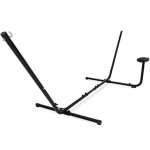 VITA5 Stelaż hamaka outdoorowego – stelaż hamaka – stabilny stalowy hamak ze stelażem, składany – przenośny stojak do hamaka (z uchwytem na napoje)