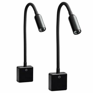 SEBSON Lampa LED do gniazdka wtykowego, ściemniana, czarna, zestaw 2 s