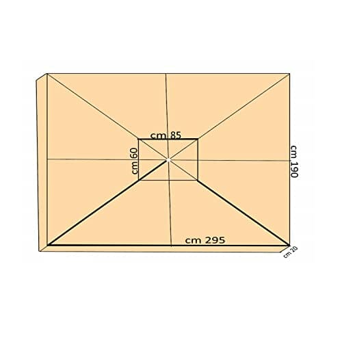 BricoShopping® Ersatzplane für Sonnenschirm für Garten mit Mittelpfosten 300 g/m², wasserdicht, New 2023 mit verstärkten Taschen 6 oder 8 Lamellen oben Abdeckung gewebt mit Airvent (Mt 3 x 2) - obrazek 4