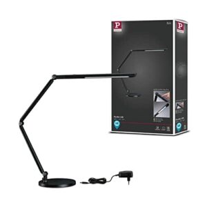 Paulmann 78912 LED lampa biurkowa FlexBar White Switch Tunable White włącznie z 1 x 10,6 W ściemniana lampa pomocnicza czarna lampa stołowa 3000 K