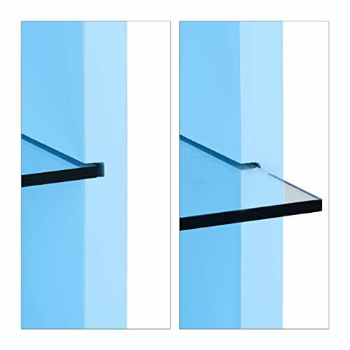 Relaxdays Stojak na telewizor retro, wąska drewniana szafka pod telewizor, szafka pod telewizor, HWD 52 x 81 x 40 cm, niebieski - obrazek 4