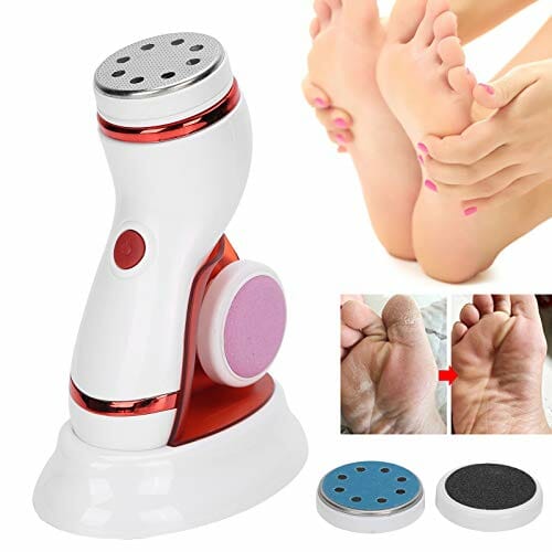 Elektryczny Kalus Stóp (czerwony), Profesjonalna Regulowana Maszyna do Pielęgnacji Stóp, Usuwanie Martwego Naskórka i Modzeli, 6,1 X 4,8 X 3,3 Cala (w Tym Podstawa) - obrazek 4