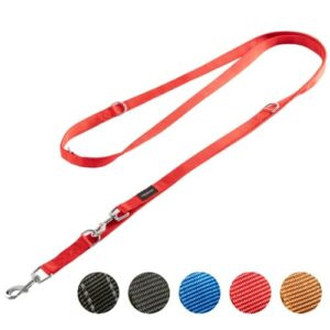 Smycz Dla Psa Do Szkolenia - 3 m - Nylonowa Grafitowa Podwójna Smycz D