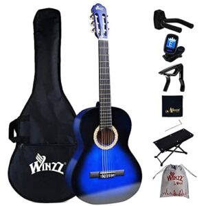 Winzz Z 80 cm gitara klasyczna 4/4 rozmiar dla dorosłych dzieci zestaw