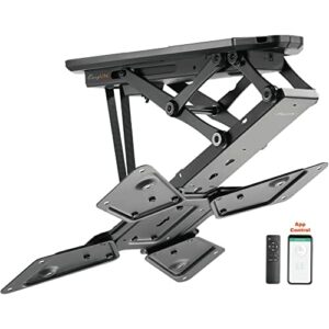 VAR-Listing EasyLife uchwyt sufitowy do telewizora elektrycznie obracany + integracja Smart Home (EL-DHM-55S do 55 cali, czarny)