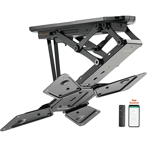 VAR-Listing EasyLife uchwyt sufitowy do telewizora elektrycznie obracany + integracja Smart Home (EL-DHM-55S do 55 cali, czarny)