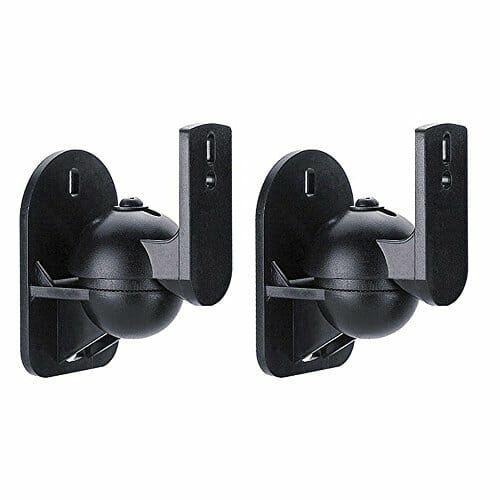 Maclean MC-526 Profesjonalne Ścienne Uchwyty Głośnikowe o Maksymalnym obciążeniu: aż 7 kg (2 x 3,5 kg), 2x Uniwersalne Statywy na Głośniki Mocowane na Ścianę, Regulowane Uchwyty na Kolumny