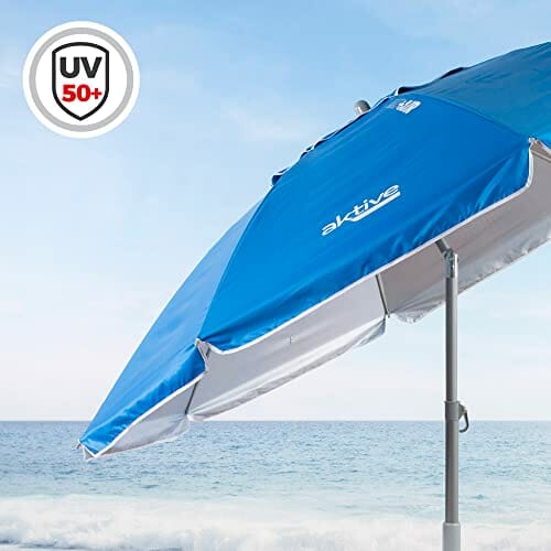 AKTIVE 62274, składany i odchylany parasol plażowy przeciwwiatrowy, ni - obrazek 6