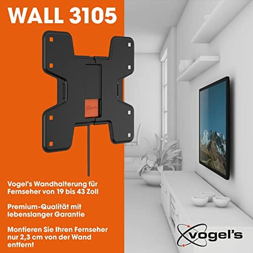Vogel'S WALL 3105 Płaski Uchwyt do Telewizora, Czarny, 1 Sztuka - obrazek 6