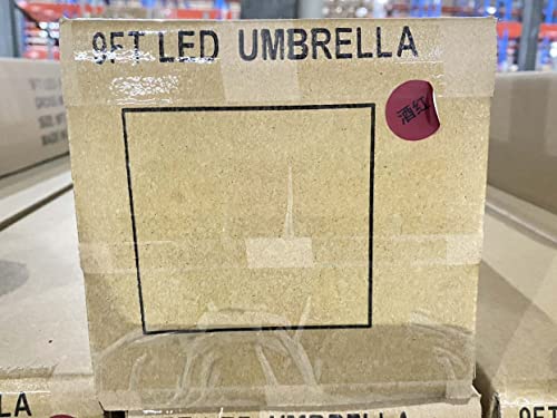 ABCCANOPY 275cm Gartenschirm Sonnenschirm neigbar mit 32 Solar-LED-Lichtern,für Garten,Deck,Schwimmbad,Sandstrand,Hellgrau - obrazek 3