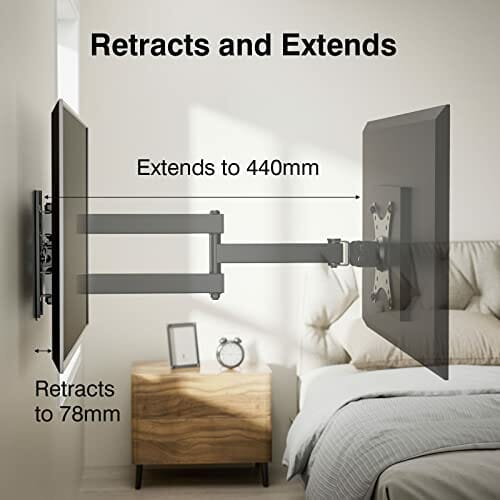 Uchwyt Ścienny do Telewizora, Obracanie Nachylanie Wysuwanie Obrotowy - obrazek 10