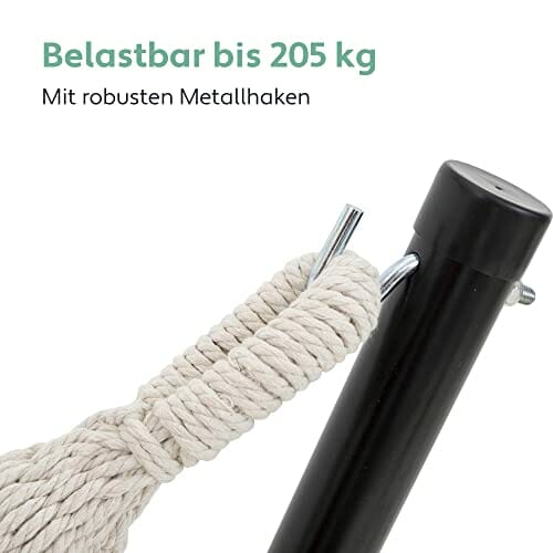 VITA5 Stelaż do hamaka do użytku na zewnątrz, stabilny, stalowy hamak ze stelażem, składany, przenośny stojak (bez uchwytu na napoje) - obrazek 10