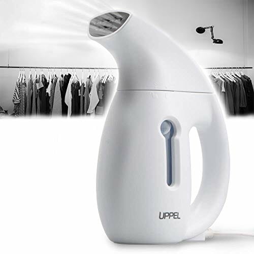UPPEL Żelazko parowe Steamer, żelazko podróżne, szczotka parowa, przenośna ze zbiornikiem na wodę 180 ml, mini idealne do domu, na urlop i w podróży służbowej, bezpieczne i lekkie